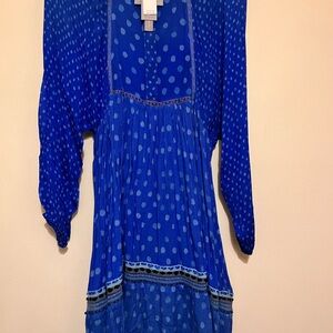 Anthropologie Blue Dolman Sleeve Sundress